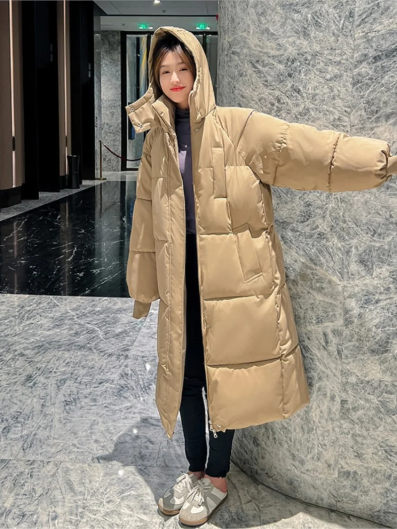 女性の冬の厚手のフード付きジャケット,だぶだぶ,女性の冬の服,女性の 