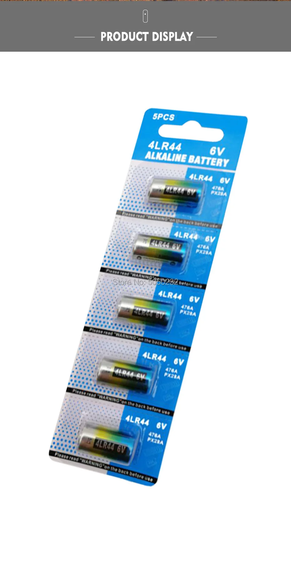 Alkaline Battery Disposable Battery 5pcs/lot 4LR44 476A L1325 6V Dry Alkaline Battery Cells Car Remote Watch Toys Calculator High Capacity