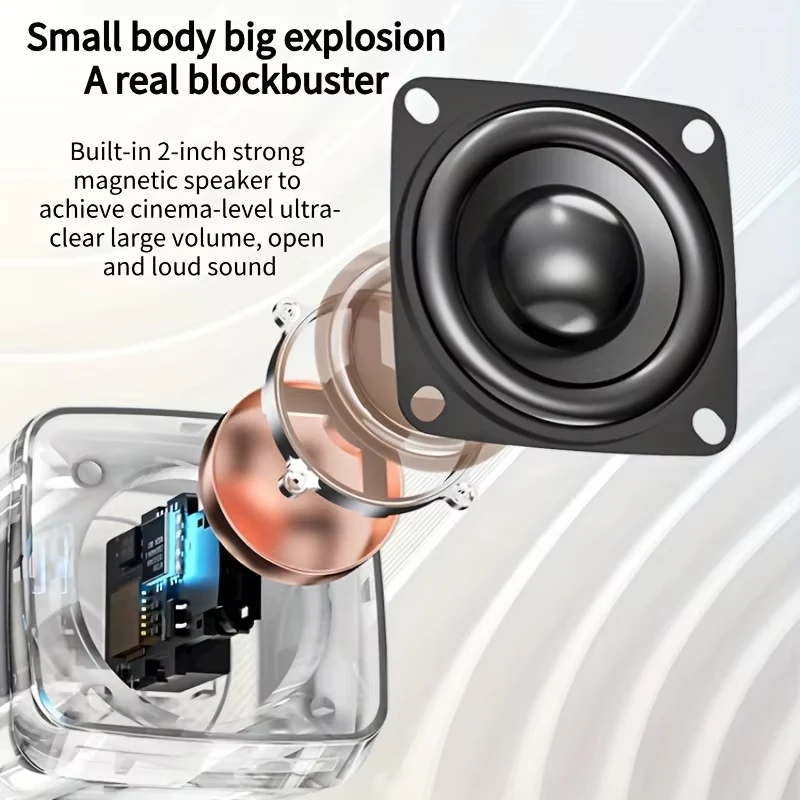Mini Speaker with Cool Lights and Stereo Sound Computer Speakers 6W USB Powered 3.5 mm AUX-in Portable Speaker for Computer La computer speakers