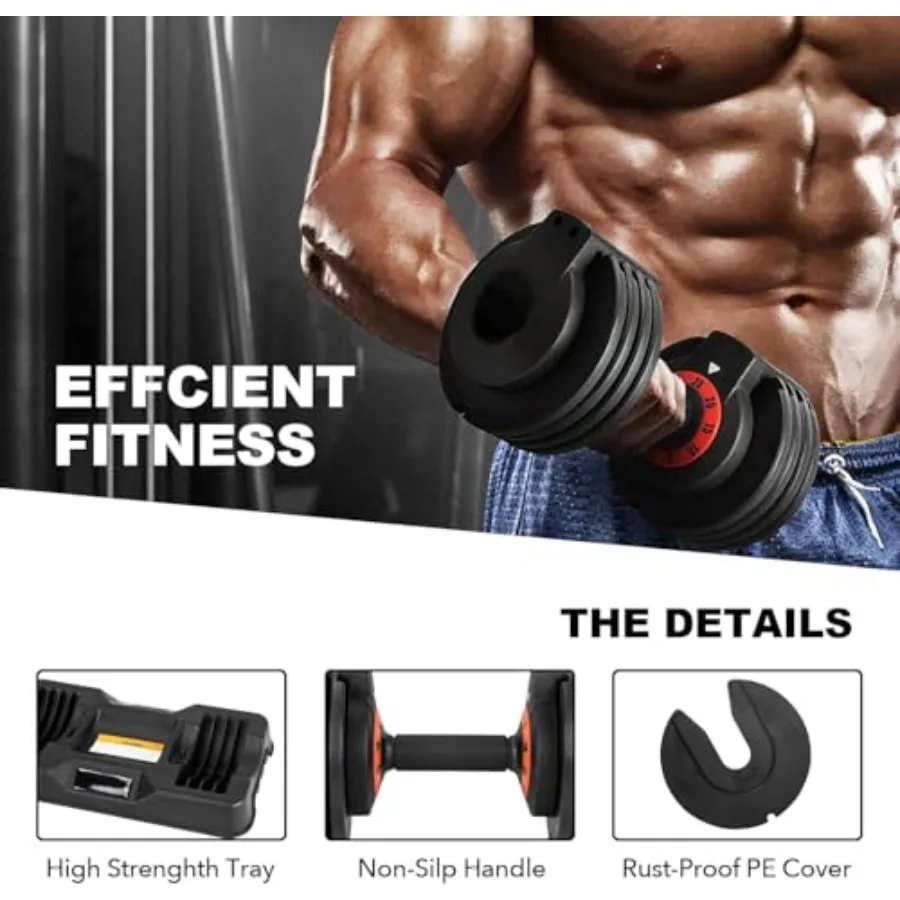 55LB Adjustable Dumbbell Set 2