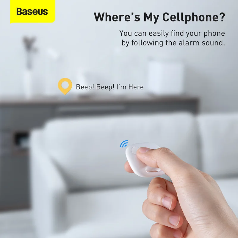 Baseus Mini Smart Anti Lost Tracker Bluetooth GPS Tracker for Key Finder Child Alarm Wallet Finder Smart Tag Key Locator gps locator key finder anti lost tracker anti lose tracker item locator anti lost locator key chain locator