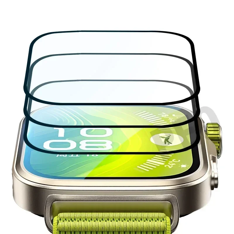 Premium 3D Curved Edge Soft Film Screen Protector with Glass Case Protection for Smartwatch Band Accessories