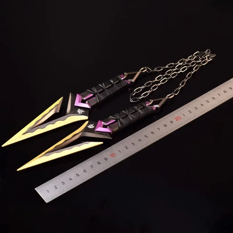 22cm Valorant Kuronami No Yaiba Variant Purple Ninja Kunai Game Peripherals Weapon Model Metal Accessories Ornaments Gift Toys 5