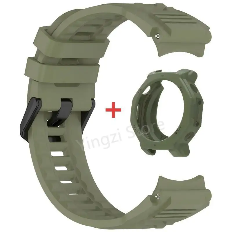 Amazfit T-REX3 Pro용 부드러운 실리콘 스트랩+케이스 Amazfit T Rex 3 Pro 48mm 스마트 워치 액세서리용 범퍼 보호 쉘 스트랩