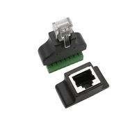 RJ45 to Screw Terminal Adapter 8P8C RJ45 Male / Female to 8 Pin Screw Terminal Block for Cat5 Cat6 CCTV DVR Network 4