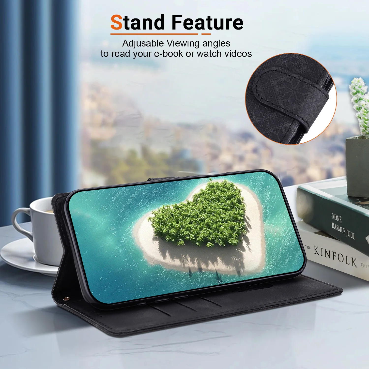 Premium Flip Leather Wallet Case with Card Slot Holder