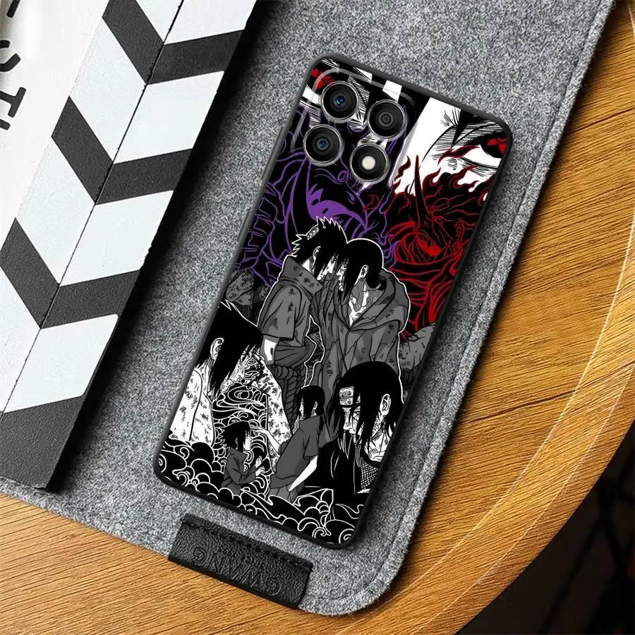 Anime Man Itachi Black Soft Phone Cover