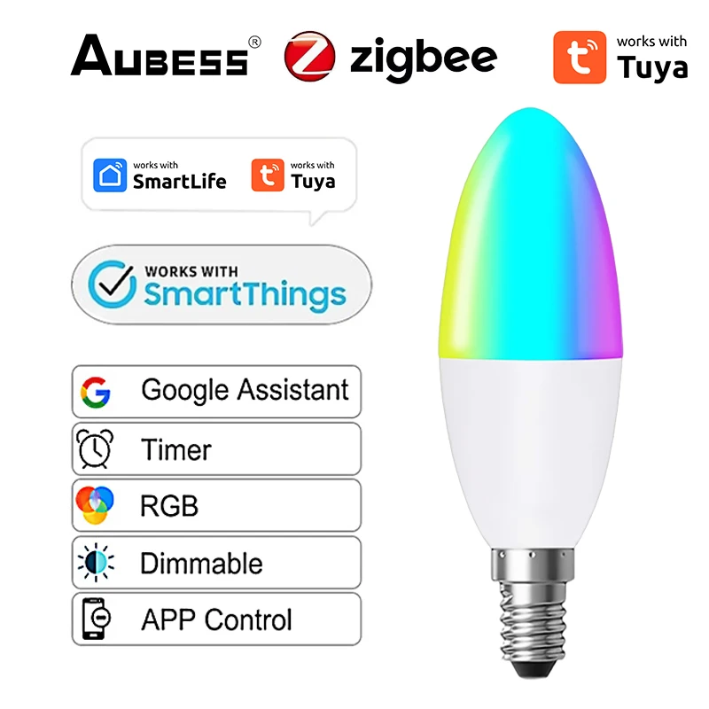 

Светодиодная лампа E12, умная лампа-свеча, цветная неоновая лампа RGB, вывеска с дистанционным управлением, лампа с регулируемой яркостью, 220 В, внутреннее освещение для дома