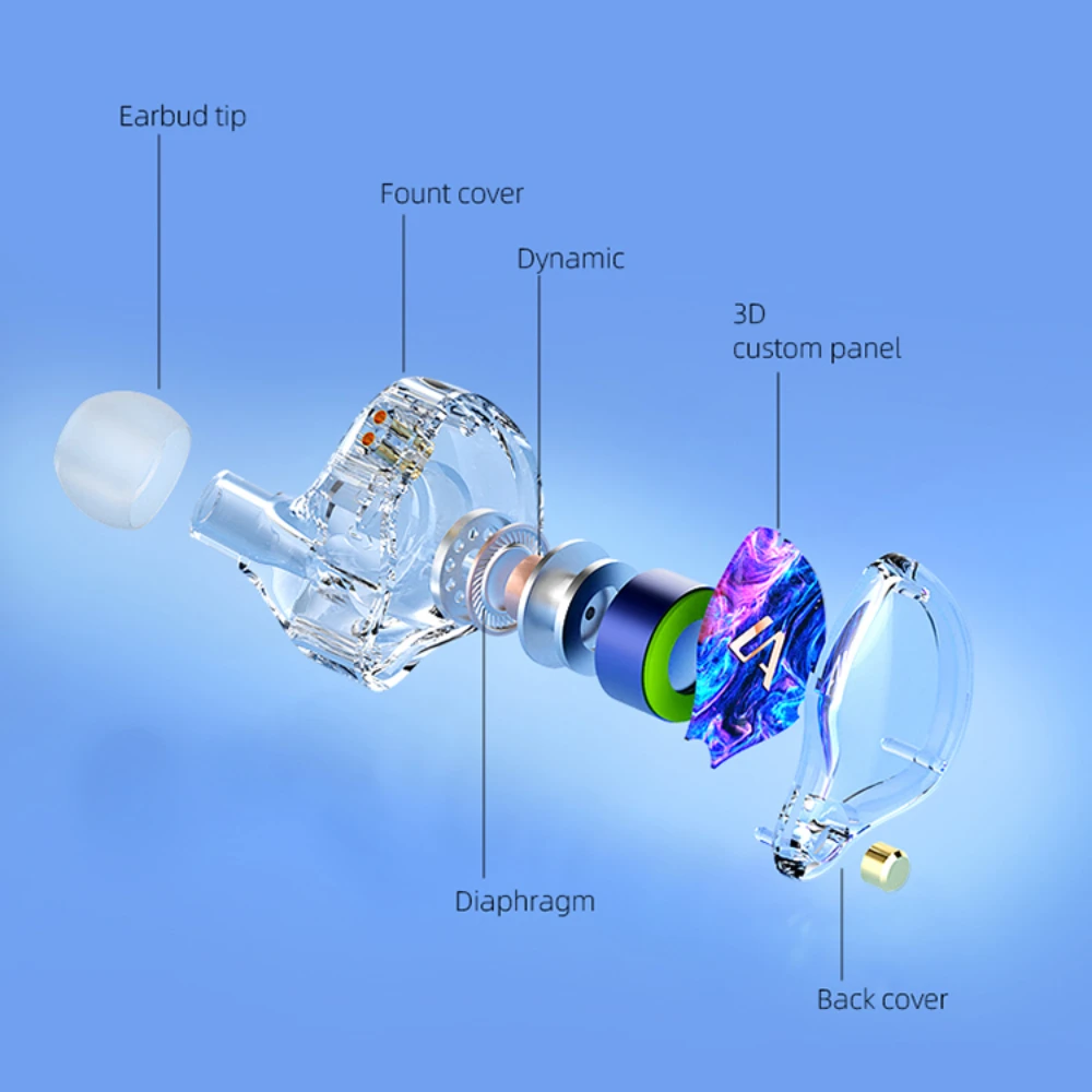 Lafitear LM3 게임용 유선 HIFI 인이어 이어폰, 최고의 다이내믹 드라이버, 음악 IEM 모니터 헤드폰, 분리형 오디오 케이블 포함