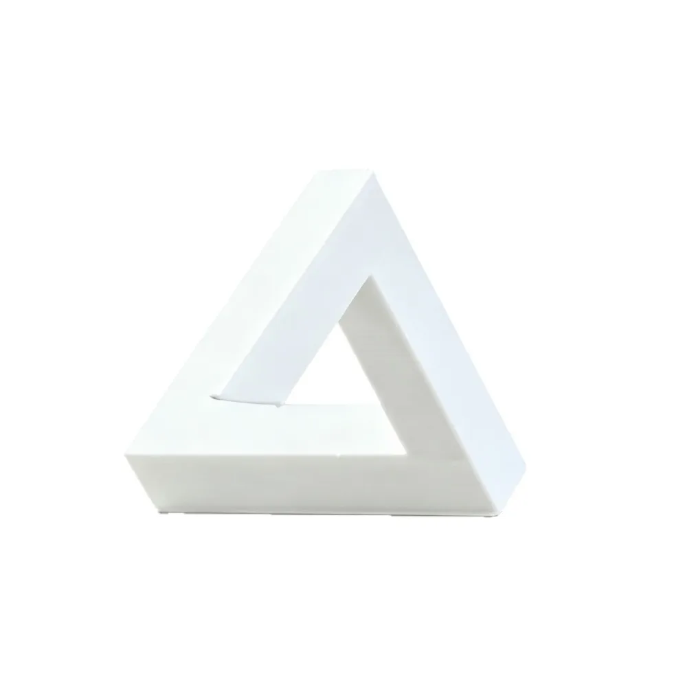 3D Printed Minimalist Impossible Triangle Illusion Ornament