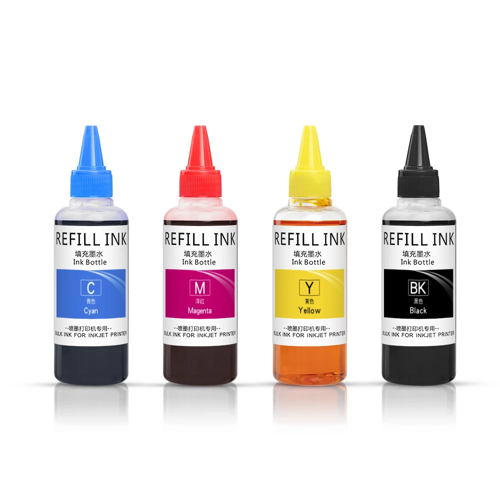 

100ML Universal Refill Dye Ink Suitable For Epson For HP For Canon For Brother Deskjet Desktop Printer CISS 4 Colors