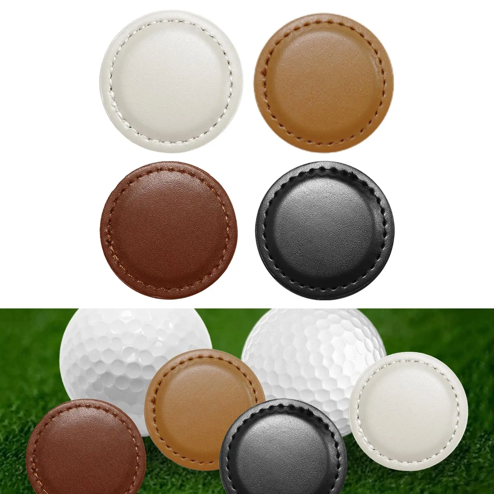 10x Golf Ball Markers Lightweight Craft Gift Mark Equipment Golf Cap Holder Portable for Training Outdoor Practice Sports Golfer