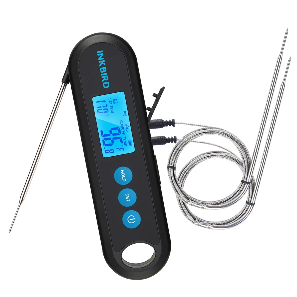 

INKBIRD Digital Instant Read Meat Thermometer IHT-2PB Wireless Bluetooth Rechargeable Thermometer For Oven Grill BBQ Tools