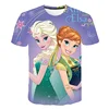 New Summer Frozen 2 T Shirt Anna Elsa Meisje 3d Digital Printing Kleding Tops Frozen Snow Queen Anna Elsa Cartoon Print Shirts 6