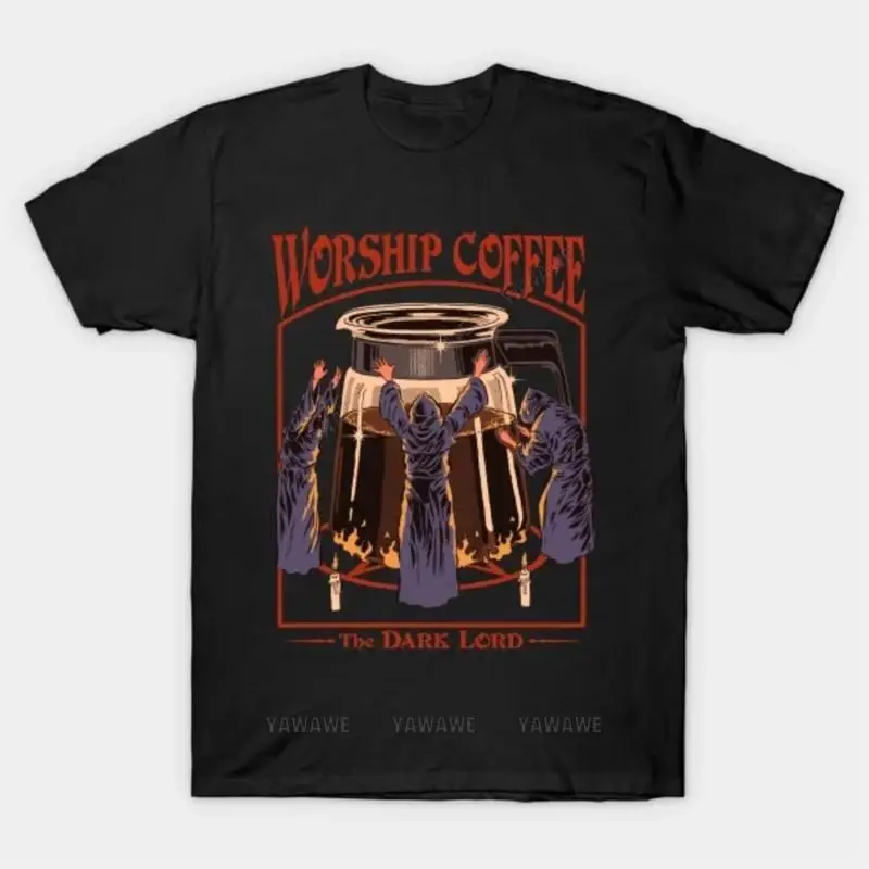 

Brand fashion t-shirt Summer Tee shirt For Men Worship Coffee T Shirt unisex casual short sleeve funny print tops beach tshirts