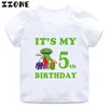 Hot Game Garten of Banban Print Kids Clothes It's My 1 2 3 4 5 6 7 8 9 Years Birthday Boys Girls T shirt Baby Children T-Shirts 5