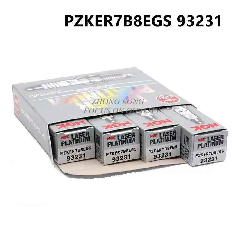 （4pcs) Double Platinum Ngk Spark Plug Pzker7b8egs 93231 Is Suitable For ...
