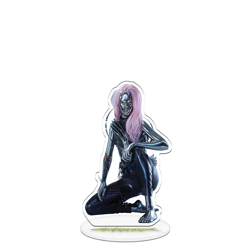 Cyberpunk 2077 Merchandise Display Stand with Keychain Gift Accessories