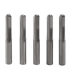 5 pçs 6mm 22mm duplo afiado em linha reta roteador bits reta fresa de moinho de extremidade 2 flautas cnc corte tungstênio aço em linha reta sl