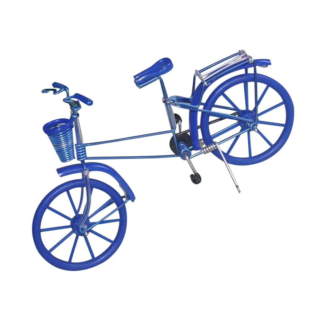 

Aluminum Bike Miniature Model Bike Sculpture Cake Topper Finger Bike for Collections Bookshelf Decor