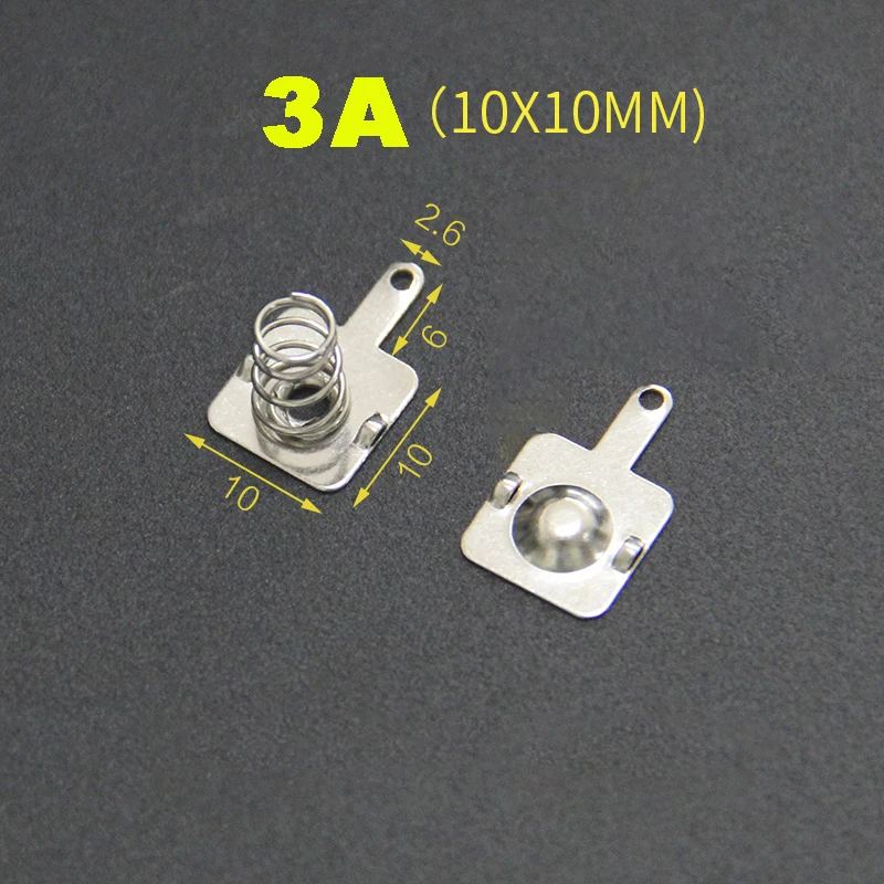 

10 Pairs Replacement Metal Batteries Spring Contact Plate Silver For AAA Batteries