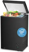 FLAME Chest Freezer 2.8 Cubic Feet, Small Deep Freezer with Basket, Adjustable Temperature, Energy Saving, Top open Door Mini Co 1