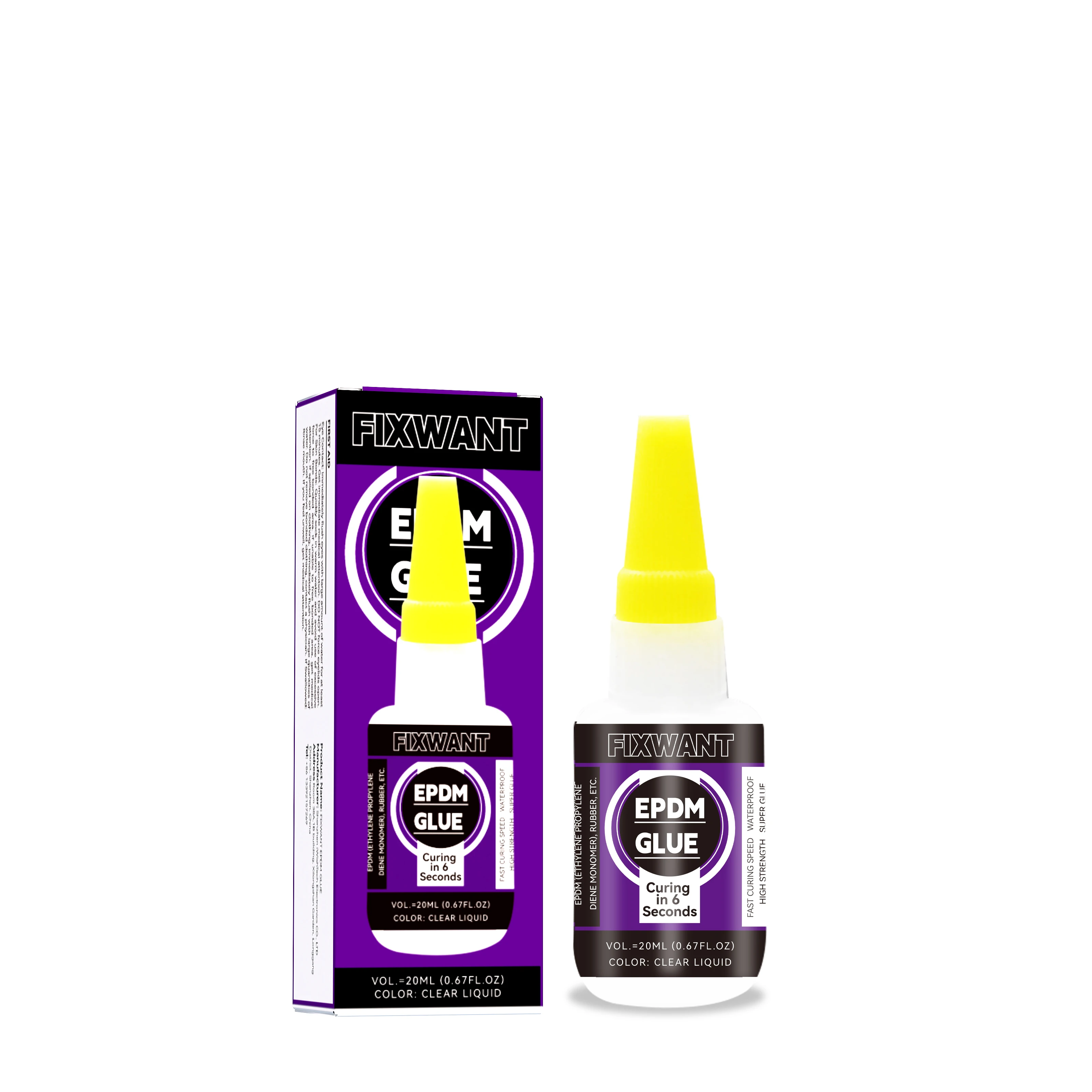 FIXWANT 6 Sekunden schnell trocknender EPDM-Ethylen-Propylen-Diene-Monomer-Gummikleber 20 ml – Detail 7