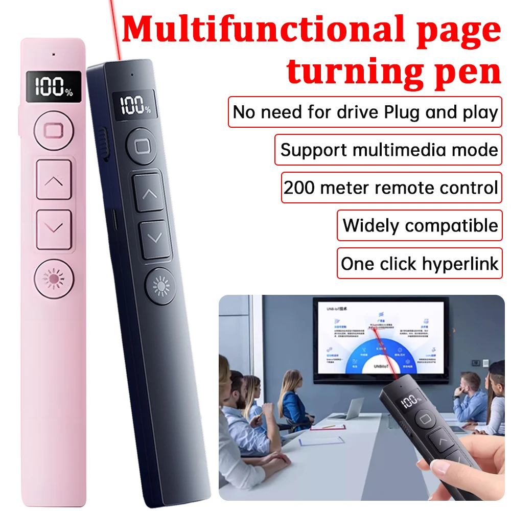 

Powerpoint Pen Remote Control Pen Increase Productivity Electronic Chargeable Teaching Demonstration Presentation Laser Pointer