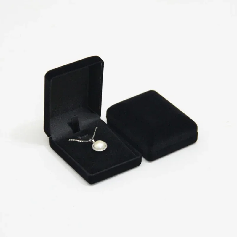 Pendant Necklace Chain Storage Package Gift Box Soft Black Blue/Red/Velvet Casket Long Earrings Jewelry Organizer Box jewelry box,jewelry storage box,jewelry case