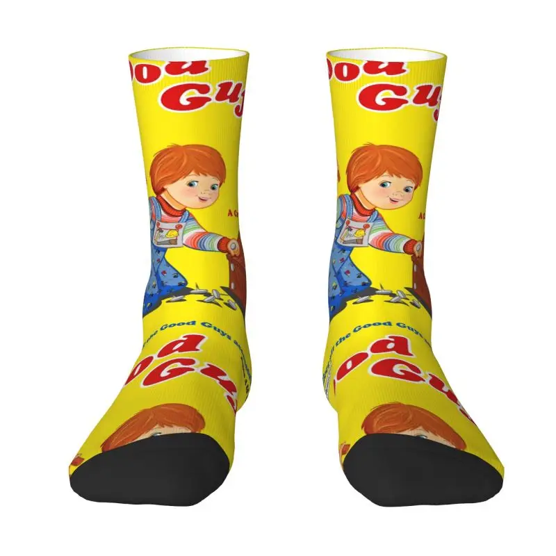 

Kawaii Mens Child's Play Chucky Good Guys Dress Socks Unisex Comfortable Warm 3D Print Carpenter Crew Socks