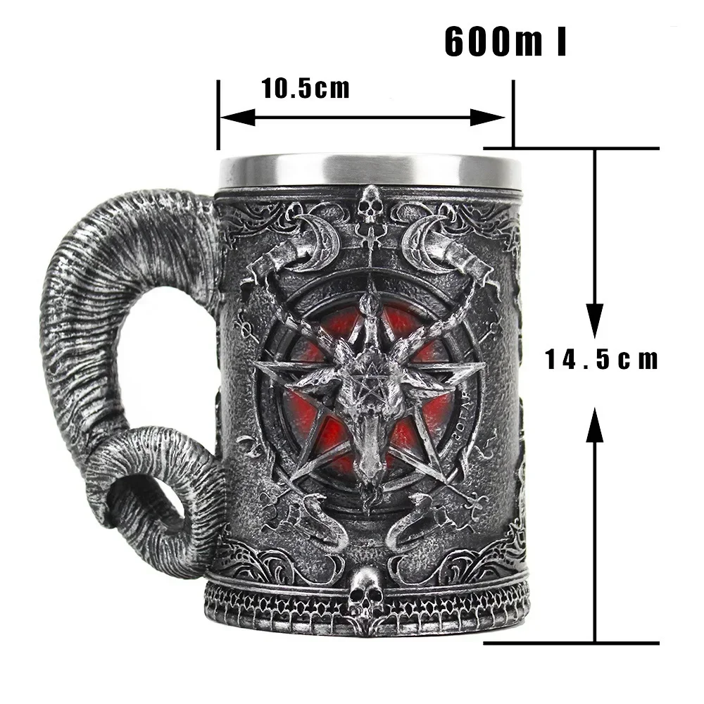 Creative 3D Gothic Wine Goblet Style Contain Dragon Claw Viking Skull Skeleton Halloween Gifts Bar Punk Wine Glass Drinkware Cup