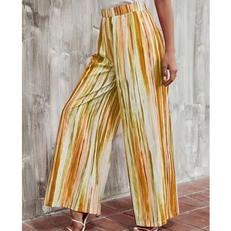 

Женские прямые брюки в стиле Харадзюку, свободные брюки с высокой талией и винтажным принтом, Y2K, весна-осень