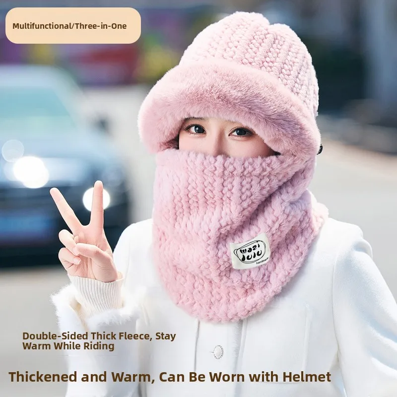 Leather powder [thick plush & helmet wearable]