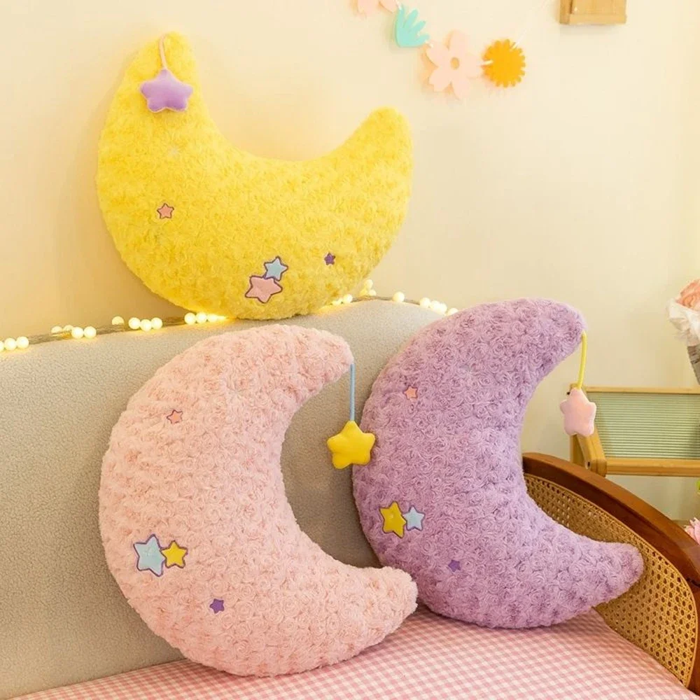 45CM Cute Star Moon Plush Toy Sofa Chair Cushion Sleeping Super Soft Leg Pillow Doll Birthday Gift To Friends Christmas