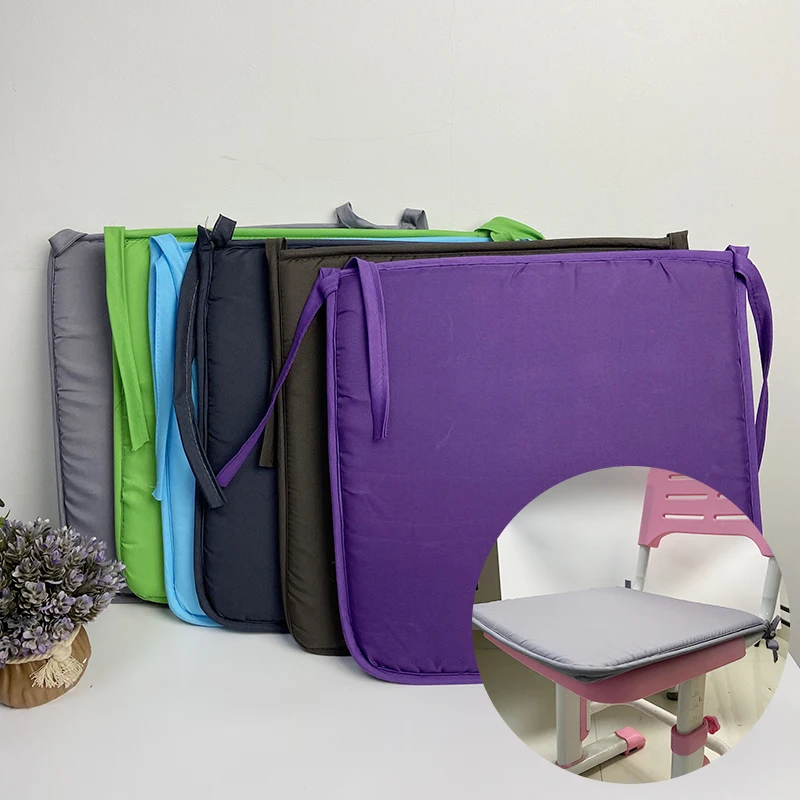 1Pc Candy Colors Cushion Garden Fabric Plain Plain Cushion European Dining Chair Cushion Creative Sofa Fabric Cushion 40*40cm 2