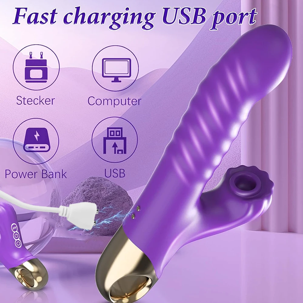 Powerful Thrusting Sucking Vibrator Female Sucker Clitoris Stimulator G Spot Dildo Massager Adult Goods Sex Toys Women