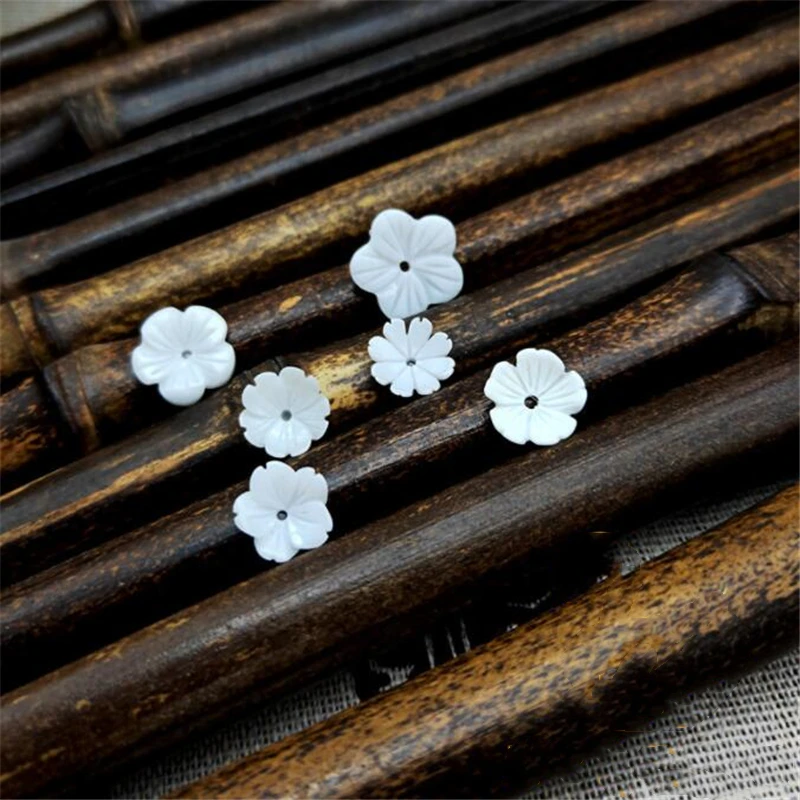 

50pcs/lot new resin flower spacer beads for diy hairpin earrings brooch jewelry making accessories imitation shell loose beads