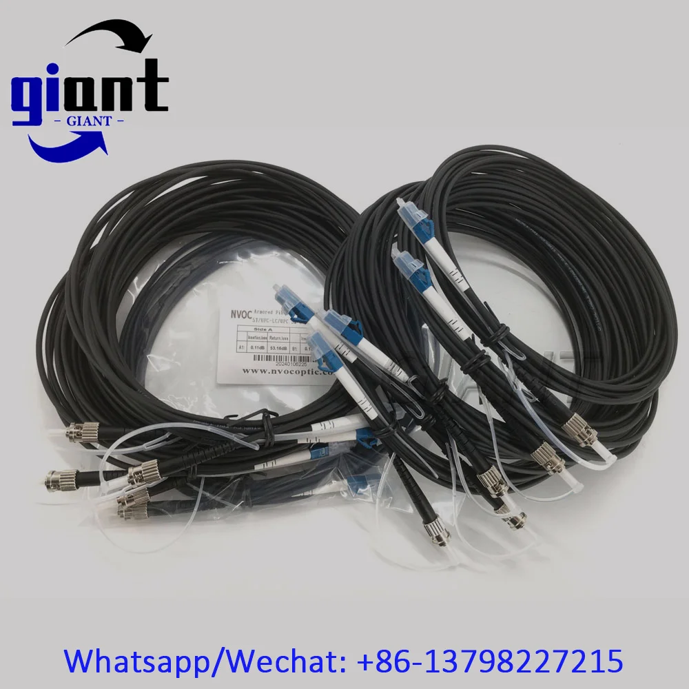 10개/묶음 1C 아머드 케이블, 1C, SM, 9/125, 3.0mm 5M TPU 블랙 아머드 패치 코드 케이블, STUPC 남성형에서 LCUPC 광섬유 패치 코드