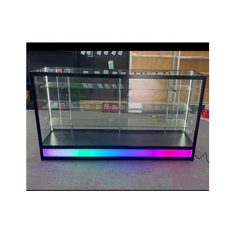 LED 조명이 있는 맞춤형 핫 위치 유리 디스플레이, 쇼케이스 전화 수리점 쇼케이스 카운터