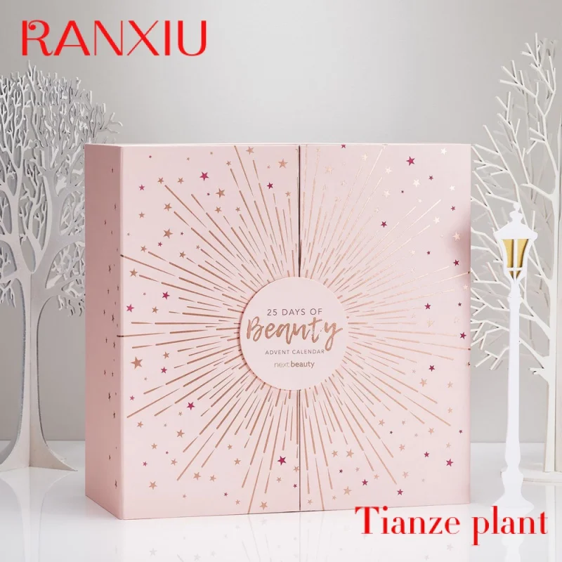 Custom Custom logo printing empty beauty packaging gift 25 days makeup  advent calendar box - AliExpress