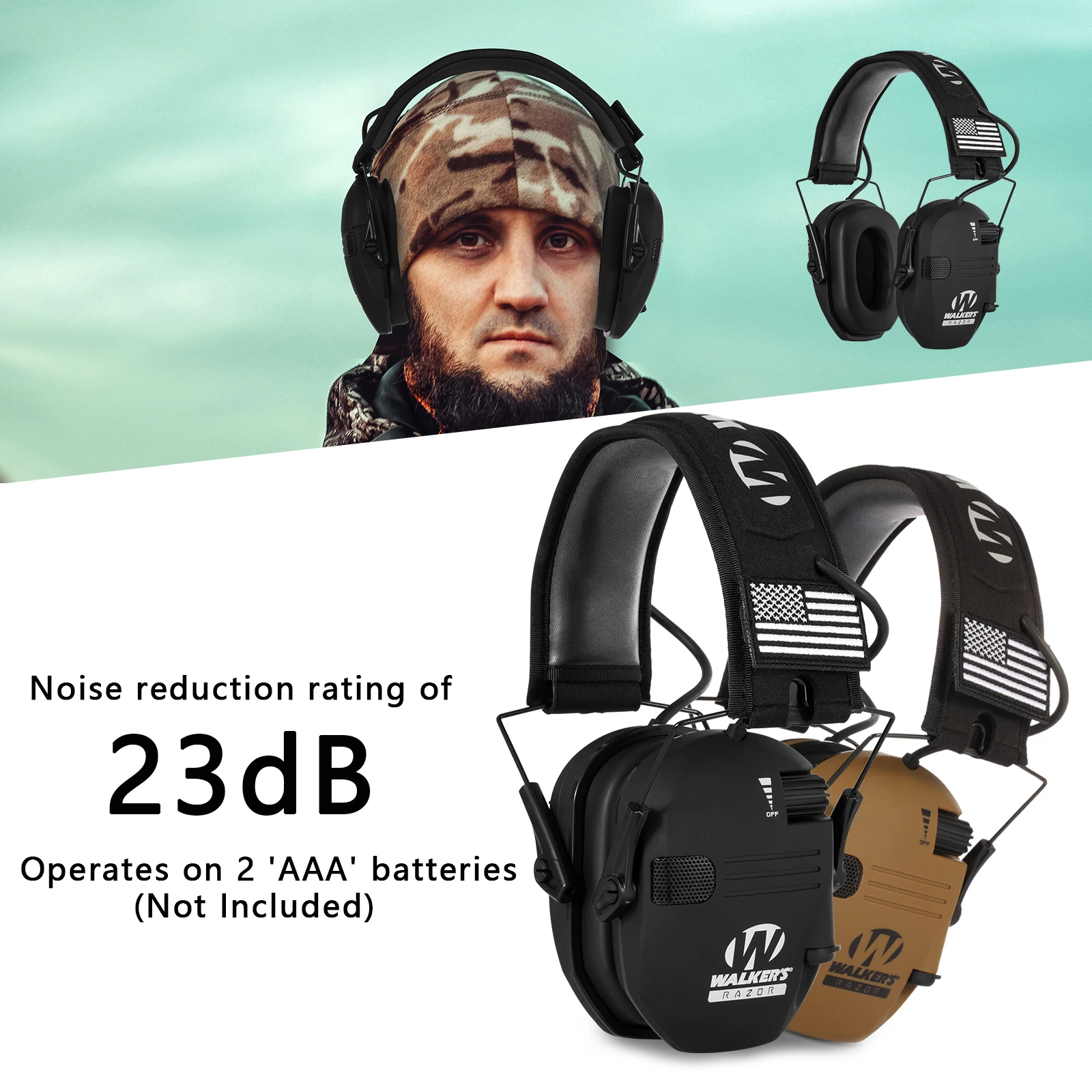 Tactical Electronic Shooting Earmuff Anti-noise Headphone Walker's Razor Slim EarMuff |