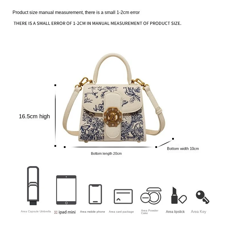 حقيبة يد نسائية فاخرة وخفيفة الوزن لعام 2025، بتصم...