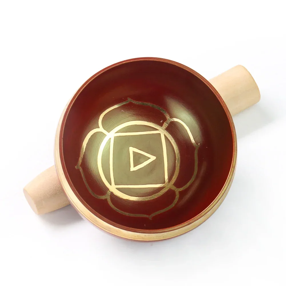Nepal Colored Buddhist Tibetan Bowl Audio Healing Soul Relaxation Yoga Meditation Dharma Utensils 7 Chakra Copper Bowl Ornaments 6