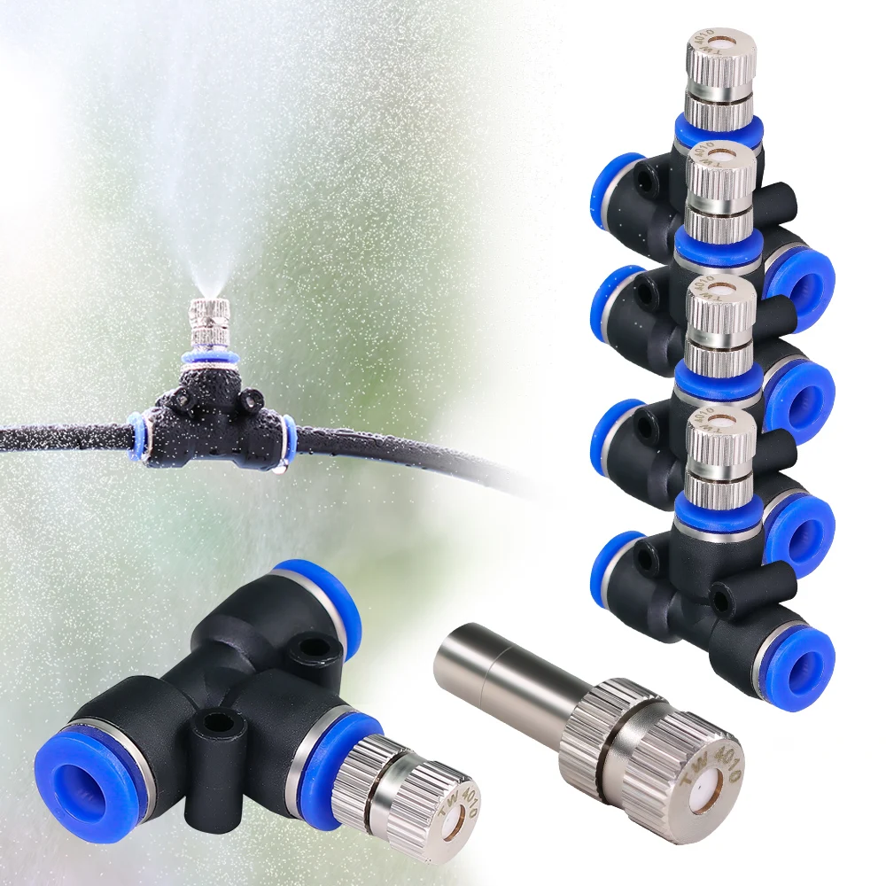 5PCS-6mm-Low-pressure-Misting-Nozzles-Cooling-System-Slip-Lock-Quick ...