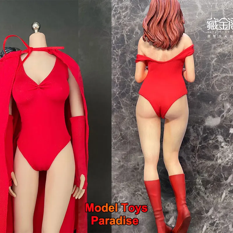1/6 Donne Soldato Scarlet Witch Clothes Set Marvel Super Hero Red Cloat Clothes Fit 12 ''Action Figure Body