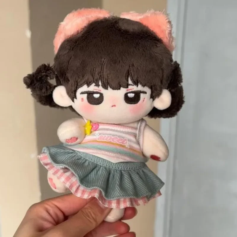 20cm cotton doll clothing skirt+tank top dopamine doll clothing matching 3