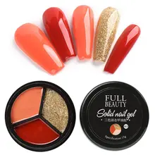 

Hot Varnishes UV Nail Gel Soak Off Reflective Glitter Gel Polish Solid Cream Gel 3 Colors in 1