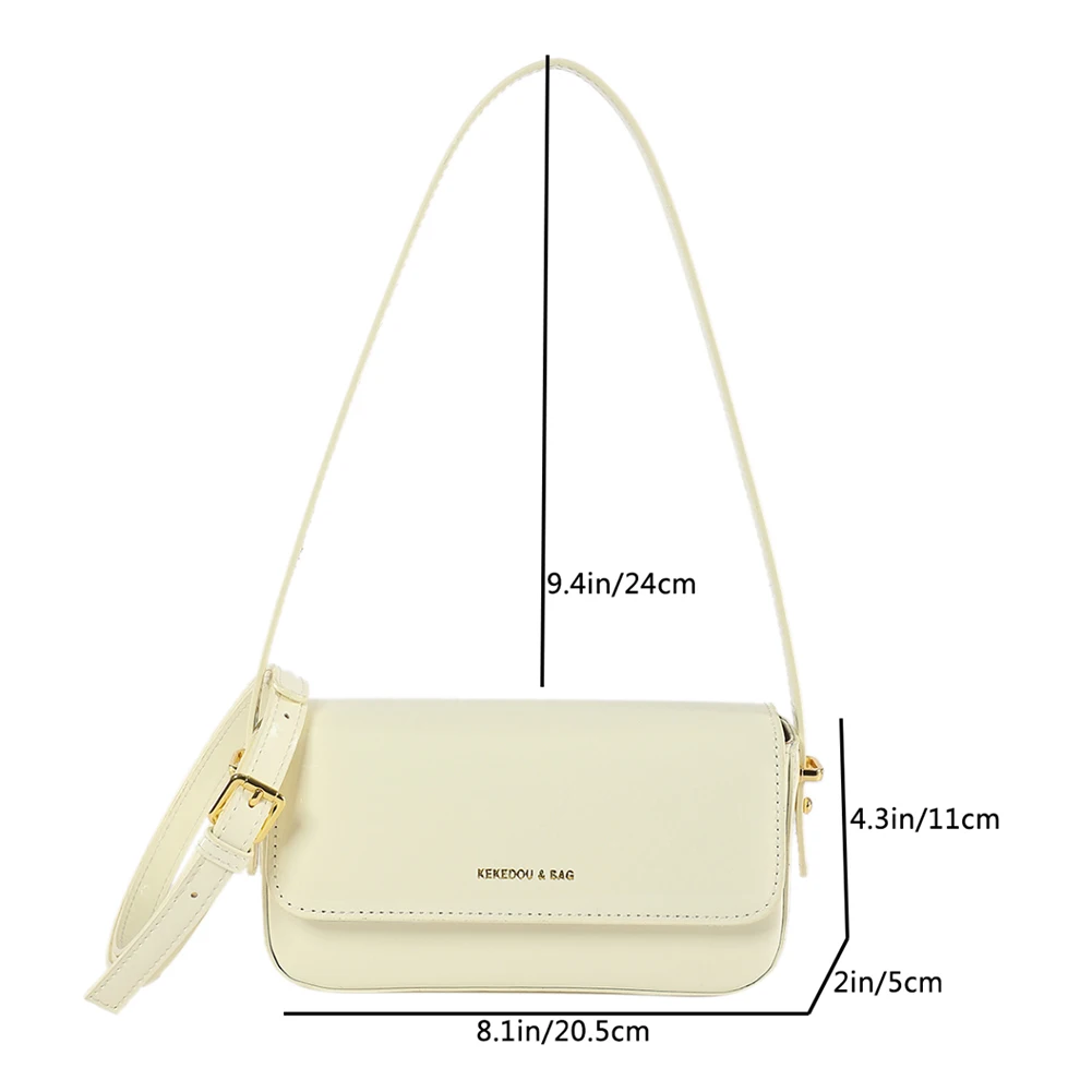Women Fashion Shoulder Bag Large Capacity PU Leather Stylish Hobo Bag Adjustable Strap Chic Single Shoulder Bag Retro Armpit Bag