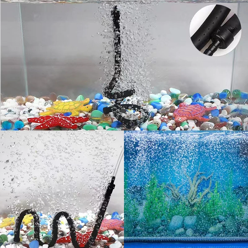 Aquarium Air Stone Bubble Wall Soft Tubing Oxygen Diffuser