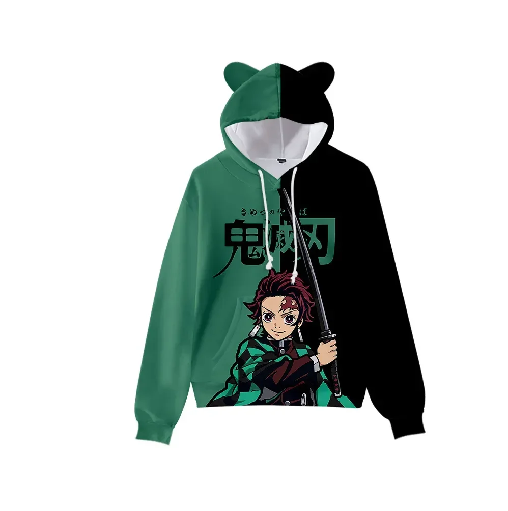 thumbnail image 1 of Sudadera con capucha de Anime japonés Demon Slayer para mujer, sudadera con orejas de gato, disfraz de Cosplay para adolescentes, niños y niñas, 1 of 5